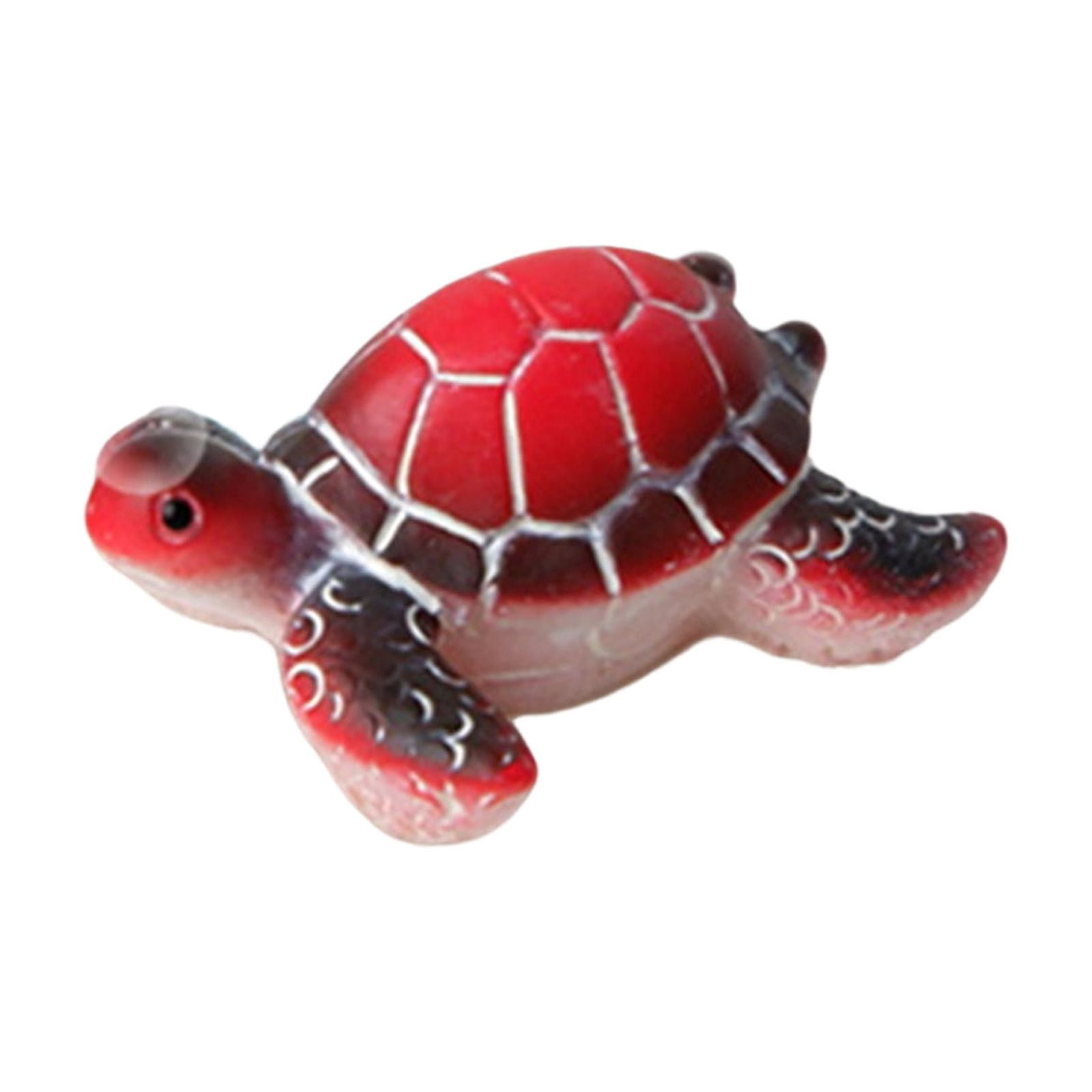 Aquarium Decor Glowing Turtle Ornament for Fish Tank, Luminous Underwater Figurine for Aquatic Scenery & Night Viewing, Red, by IHXORA