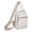 White, variant on CAIXIA Crossbody Fanny Packs For Women Mens Solid Color Layer Large Capacity Zipper Casual Chest Messenger Crossbody Bag, Fashion Pattern Shoulder Purse