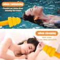 thumbnail image 5 of 1-10 Paires de Bouchons d'Oreilles en Silicone Réduction de Bruit Bouchons d'Oreilles Étanches avec Cordon Réutilisables pour Natation Sommeil Travail, 5 of 5