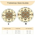 thumbnail image 2 of Round Fitted Tablecloth with Elastic Round Outdoor Tablecloth for 45" - 52" Round Tables Waterproof Round Table Cover for Indoor Dinner, Picnic, Camping, Yard (Boho), 2 of 6