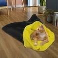 thumbnail image 1 of Fiudx Saco de Dormir Tipo Cueva, Acogedor y Cálido Cojín para Gatos y Perros, Terciopelo Coral, Entrada Abierta con Soporte, Refugio Multiusos para Mascotas, Cama Suave de Lana de Cordero, 65 X 55 Cm, 1 of 6