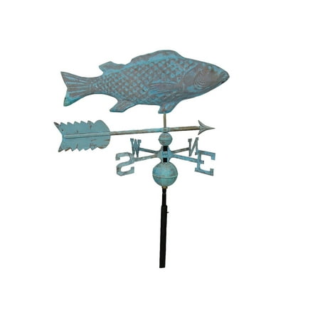 Weathervane Roof Mount - Furniture Barn USA™ Patina Finish Copper Fish Weathervane with Free Roof Mount
