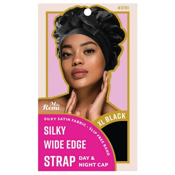Ms Remi Silky Wide Edge Strap Day  Night Cap XL Black 03701