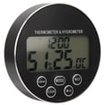 thumbnail image 1 of Medidor De Temperatura Y Humedad, Marco De Metal De Diseño Magnético, Temporizador Digital Redondo De Cuenta Regresiva Con Soporte Para Trabajar En La Cocina YLSHRF Thermometer Hygrometer, 1 of 8