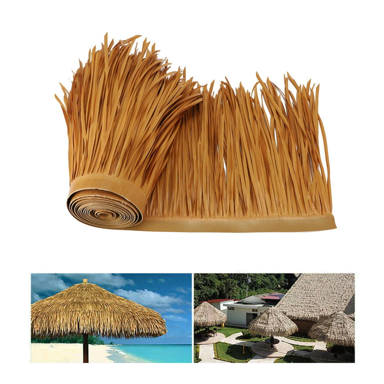 CWWHY Synthetic Thatch Roof, Mexican Straw Roof Thatch Duck Blind Grass  Thatch Roofing for Tiki Bar Huts House Wooden House Decoration Fake Grass  Reed for Fence Party Decoration