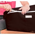 thumbnail image 3 of Zip-On Fitted Sheet Set - Designed for Mattresses with Up to 8" Inch Deep Pockets - Includes 1 Fitted Sheet Base and 2 Zip-On Sheets Queen Size - 600 TC - Chocolate Color, 3 of 4