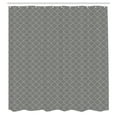 thumbnail image 2 of Ambesonne Damask Grey Shower Curtain, Abstract Oriental Grid, 69"Wx70"L, Dimgray and Grey Yellow, 2 of 4