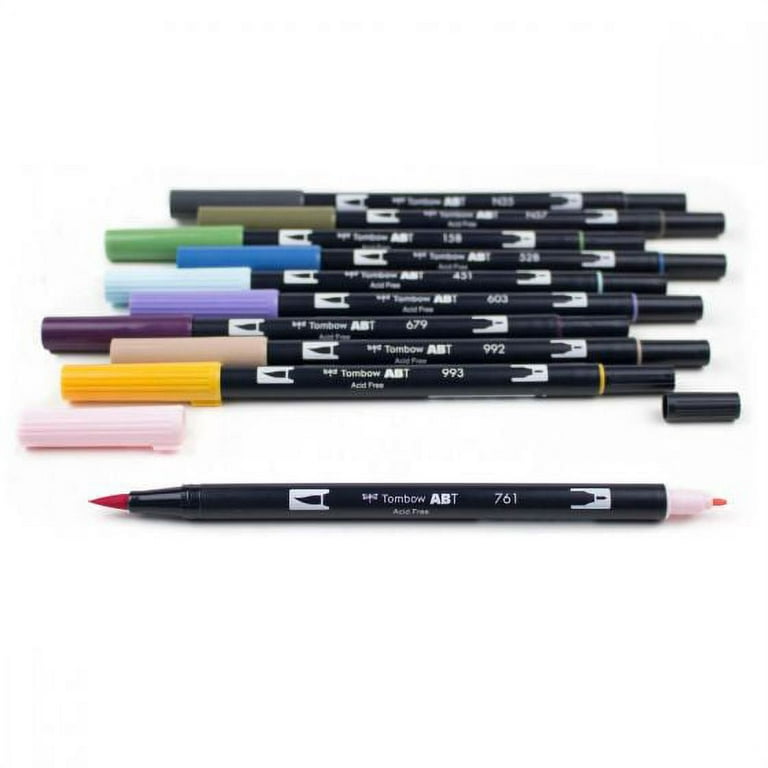 Tombow ABT Dual Brush Pen set of 6 Pastel Colors