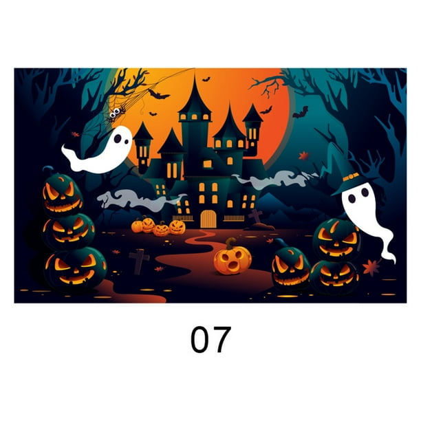 Fiudx Pancarta de Halloween con Diseño de Calavera, Poliéster Grande, Fácil de Colgar con Cuerda, Decoración para Interiores y Exteriores, Ideal para Fiestas, Fotomatones, 90 X 150 Cm.