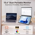 thumbnail image 4 of Extensor de pantalla para portátil Maxfree, 15.6 pulgadas, 1080P, FHD, doble monitor, 4 of 9