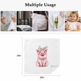 thumbnail image 5 of Cloth Napkins Set of 2 - 20x20 Inches, Funny Pig Washable Reusable Table Napkins, Cute Watercolor Animals Flower Leaf Soft & Absortbent Dining Napkin for Party Wedding Hotel Restaurant, 5 of 8