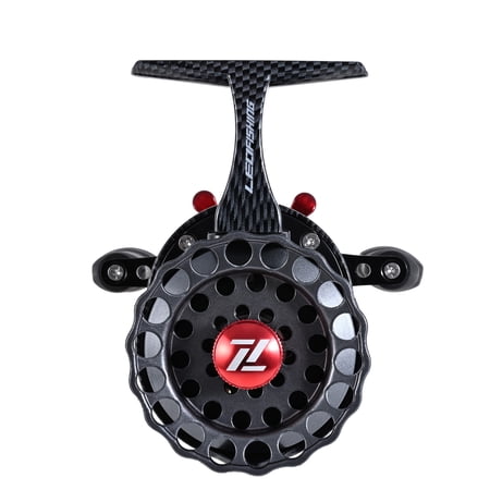 Nieyigj Fishing Reel Ice Fishing Trolling Metal High-Stem Raft Reel Carbon Texture Right-Handed 4.72 inches / 12 cm