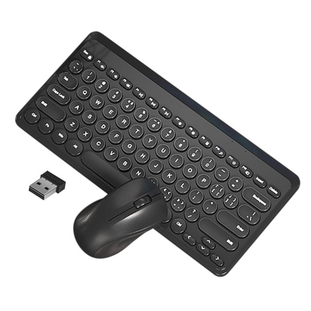 Amdohai Wirelessly Keyboard and Mouse Slim Ergonomic USB Keyboard Mouse Combo Less Noise Keys Energy-saving Set for Windows Computer Desktop PC Notebook Laptop