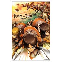 Attack on Titan - Attack Wall Poster, 14.725" x 22.375", Framed