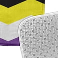 thumbnail image 2 of Simply Daisy 34" x 21" Plush Microfiber Yellow/White/Purple Non-Binary Chevron Bath Mat, 2 of 3