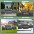 thumbnail image 6 of Patio Furniture Cover 4-Piece Set, Heavy Dut 600D Outdoor Furniture Cover Waterproof for Lawn Patio Chairs, Loveseat and Coffe table, Grey, 6 of 6