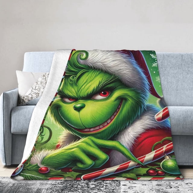 Cute Anime Cartoon Blanket Flannel Fleece Throw Blankets Super Soft Cozy Warm Plush Bedding For Sofa Living Room Bedroom-60"X50" -Q29