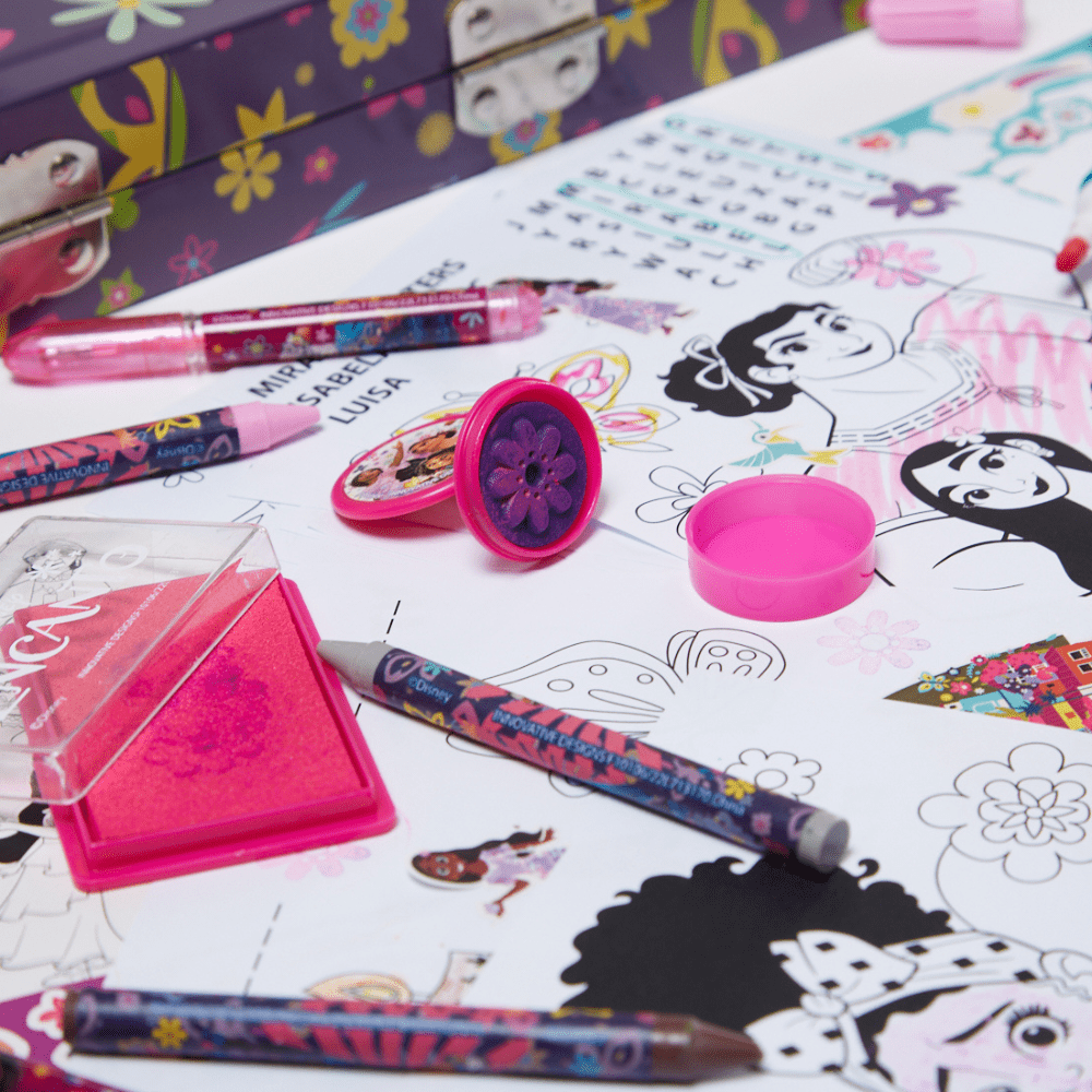 Disney Encanto Mirabel Girls Art Kit Stickers Markers Gel Pens 200 Piece Set, for Ages 3+
