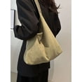 thumbnail image 2 of Luxtrada Tote Bags for Women Work Bags Suede Slouchy Bag Hobo Handbag Office Tote Handbag (Green), 2 of 9