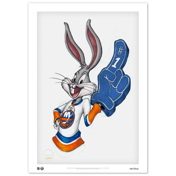 Bugs Bunny New York Islanders 24" x 36" Looney Tunes Limited Edition Fine Art Print