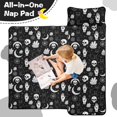 thumbnail image 4 of Cat and Skull Gothic Pattern Teens Toddler Nap Mat with Pillow, Sleeping Mat Bag for Preschool Daycare 59"x22", 4 of 6