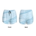 thumbnail image 3 of Balery Blue Marble Pantalones cortos deportivos para mujer con forro y dos bolsillos, elásticos, para entrenamiento, gimnasio, yoga-Large, 3 of 7