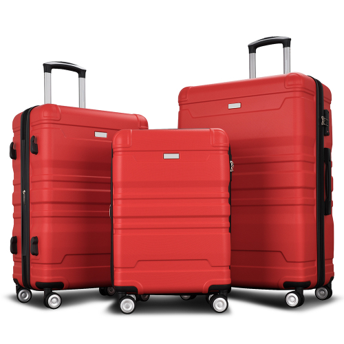 3Pcs Luggage Sets for Women Men, Expandable ABS Hardshell Luggage Hardside Lightweight Durable