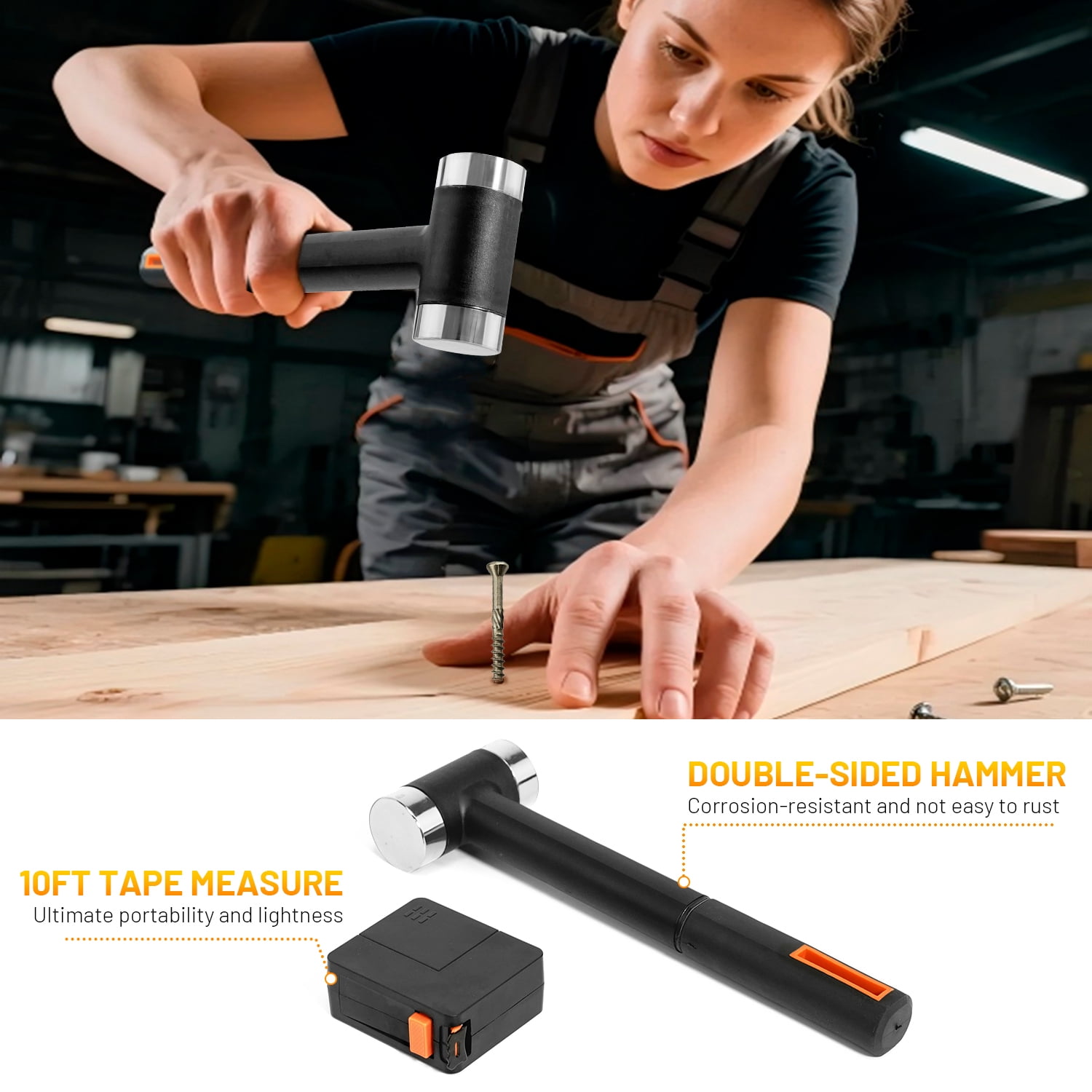 Hyper Tough 116 Piece Home Repair Tool Set, Includes Hammer