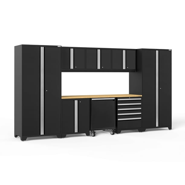 Newage S Pro Series Black 9 Piece Garage Storage Cabinet Set Com Garage Storage Cabinet Set, Garage Storage Cabinets Newage Pro Series