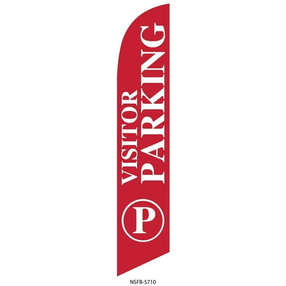 Visitor Parking Feather Banner Swooper Flag, Replacement Flag Only