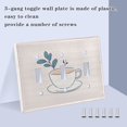 thumbnail image 4 of 3 Gang Light Switch Cover Plate Coffee Cup with Left Wall Plate Decorate Electrical Outlet Cover Plates 4.56”x4.48”, 4 of 8