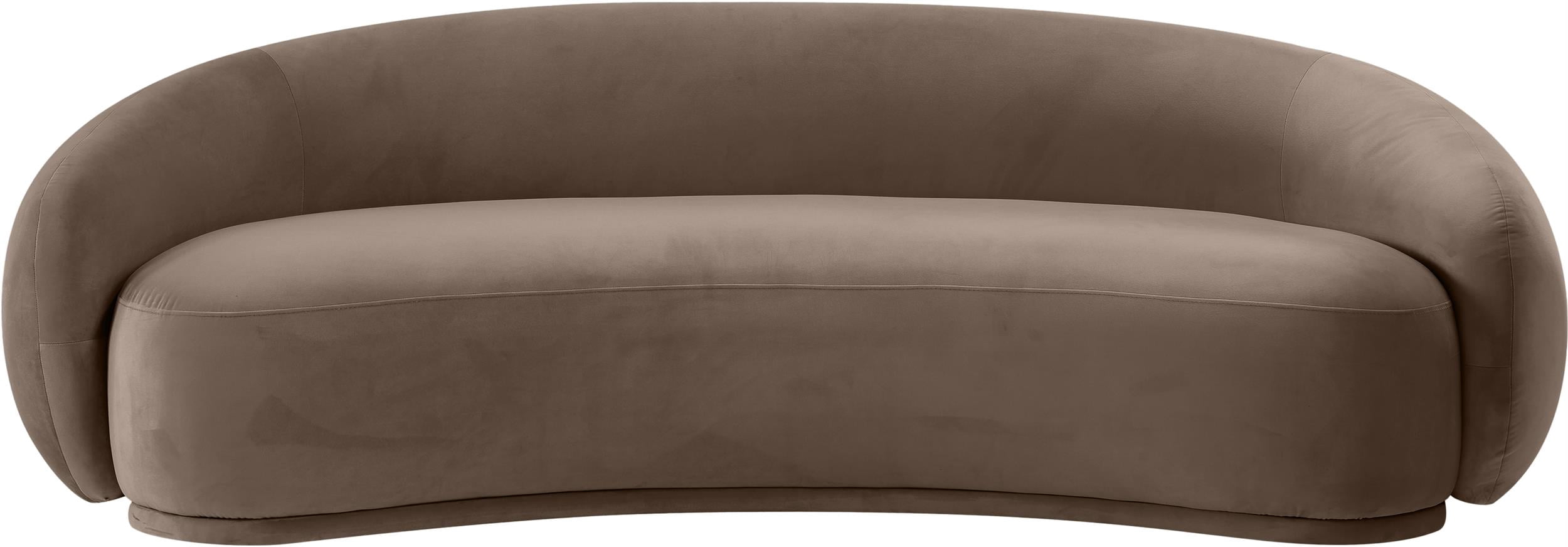 Meridian Furniture Emery Brown Velvet Sofa