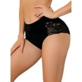 thumbnail image 4 of Juniors Plus Size Briefs High Waist Breathable Stretch Lace Panties, 4 of 5