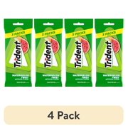 (4 pack) Trident Sugar Free Gum, Watermelon, 3 Packs of 14 Pieces (42 Total Pieces)