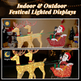 thumbnail image 6 of Ktaxon 4ft Golden Reindeer & Sleigh Set, LED Lighted Outdoor Christmas Decoration, 6 of 9