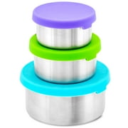 WeeSprout Stainless Steel Food Storage Containers, Leakproof Silicone Lids, BPA-Free - Set of 3