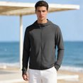 thumbnail image 2 of Garbnen Unisex Ice Silk UPF 50+ Sun Protection Jacket Full Zip Quick Dry Rash Guard Hoodie Lightweight Waterproof Outdoor Vacation Sun Shirt with Pockets for Men and Women, 2 of 7