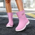 thumbnail image 5 of FRSASU Women’s Rain Boots Waterproof Ankle Rain Boots Slip On Non Slip Lightweight Easy Clean Short Rain Booties Pink, 5 of 8