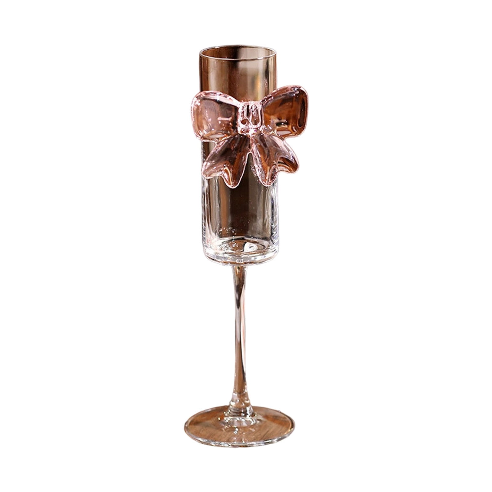High Champagne Glass Set, Household Crystal Wine Glasses for Christmas Valentines Day Dinner, 2-Piece, 9.64x2.76x2.76 Inches