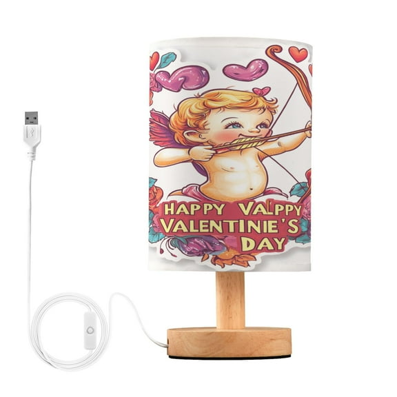 BZSMCE Lamp Modern Cupid with Bow and Roses Creative Patter Night Light