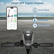 Electric Scooter for Adults, 600W, 30 Miles & 25 MPH Max, 10 Pneumatic Tires Portable Folding Design,Commuting E-Scooter Blue