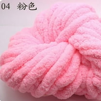 Namzi 250g Chenille Yarn Chunky Blanket Yarn, Soft Wool Crochet Yarn for Crafts, Extra Thick for Blankets Beginners,Pink