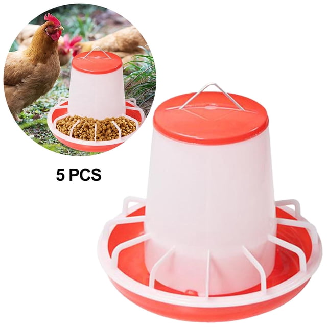 Alimentador de bebedero perfecl para pollos 5 piezas dispensador de alimentación comedero para animales de granja