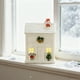 thumbnail image 4 of Casita de Cerámica Hueca, Decoración Navideña con Luz Led, Pequeño Regalo | Diseño de Copo de Nieve/Árbol de Navidad | Luz Amarilla Cálida | Luz Nocturna de Mesilla | Esmalte de Porcelana Cocida a Al, 4 of 7