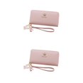 thumbnail image 3 of ZheElen Trendy Card Holder Wallet For Women Essential Accessory For Every Occasion pink 2Set, 3 of 6