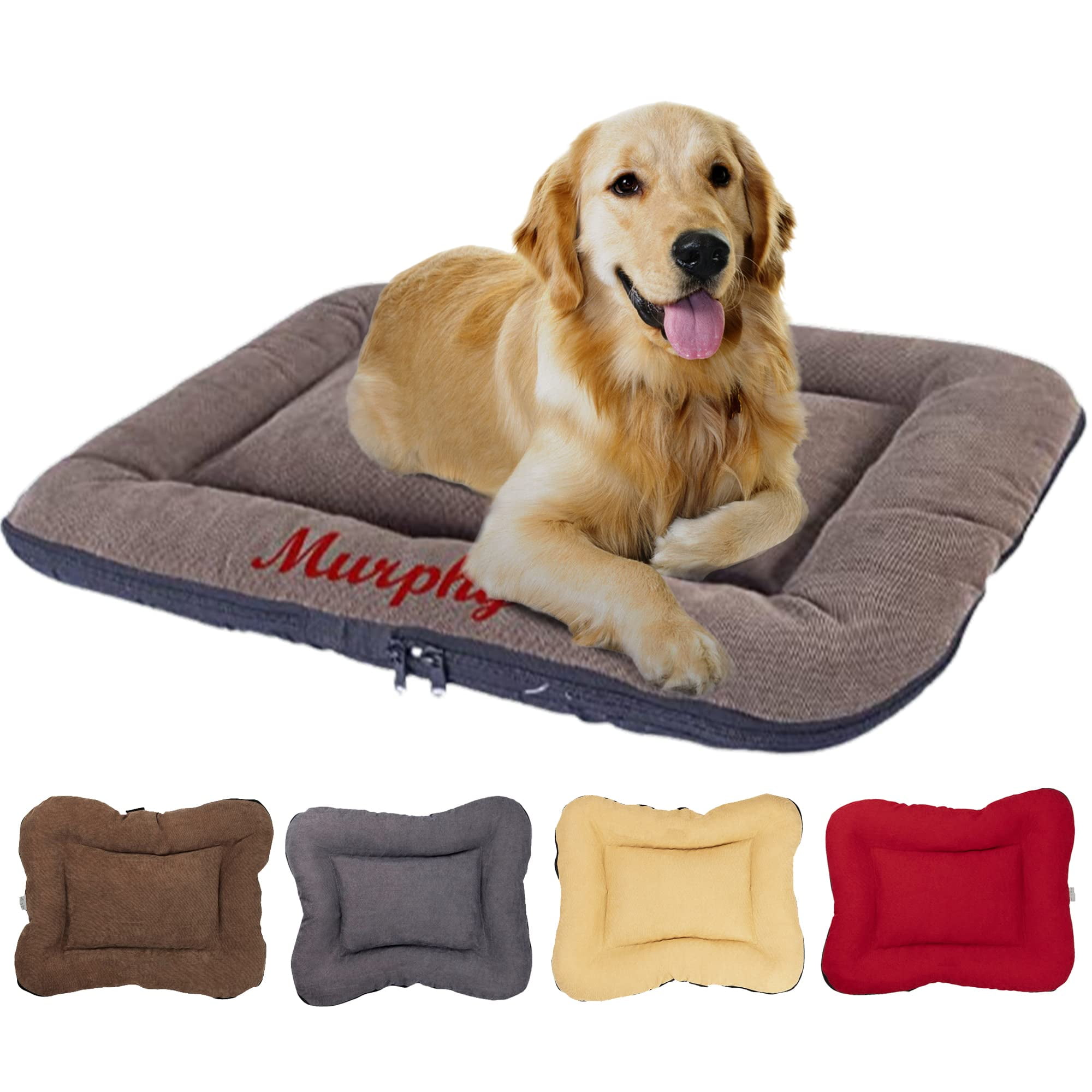 Personalized Dog Bed with Embroidered Name Super Soft Pet Beds for