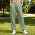 thumbnail image 2 of Womens Baggy Sweatpants Heavyweight Wide Leg Drawstring Sweat Pants,Casual Lounge Joggers Slacks with Pockets, 2 of 5
