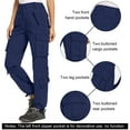 thumbnail image 4 of TRGPSG Women's Cargo Pants with 8 Pockets Cotton Casual Work Pants Y2k Camo Cargo Pants(No Belt),Royal Blue 10, 4 of 11