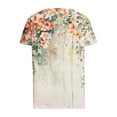 thumbnail image 4 of Fznquz Spring Women's Tops Short Sleeve Floral Shirt Dressy Formal Work Ladies Blouses, 4 of 5