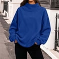 thumbnail image 5 of Antinious Women Long Sleeve Turtleneck Solid Loose Stylish Corduroy Pullover Sweater, 5 of 5